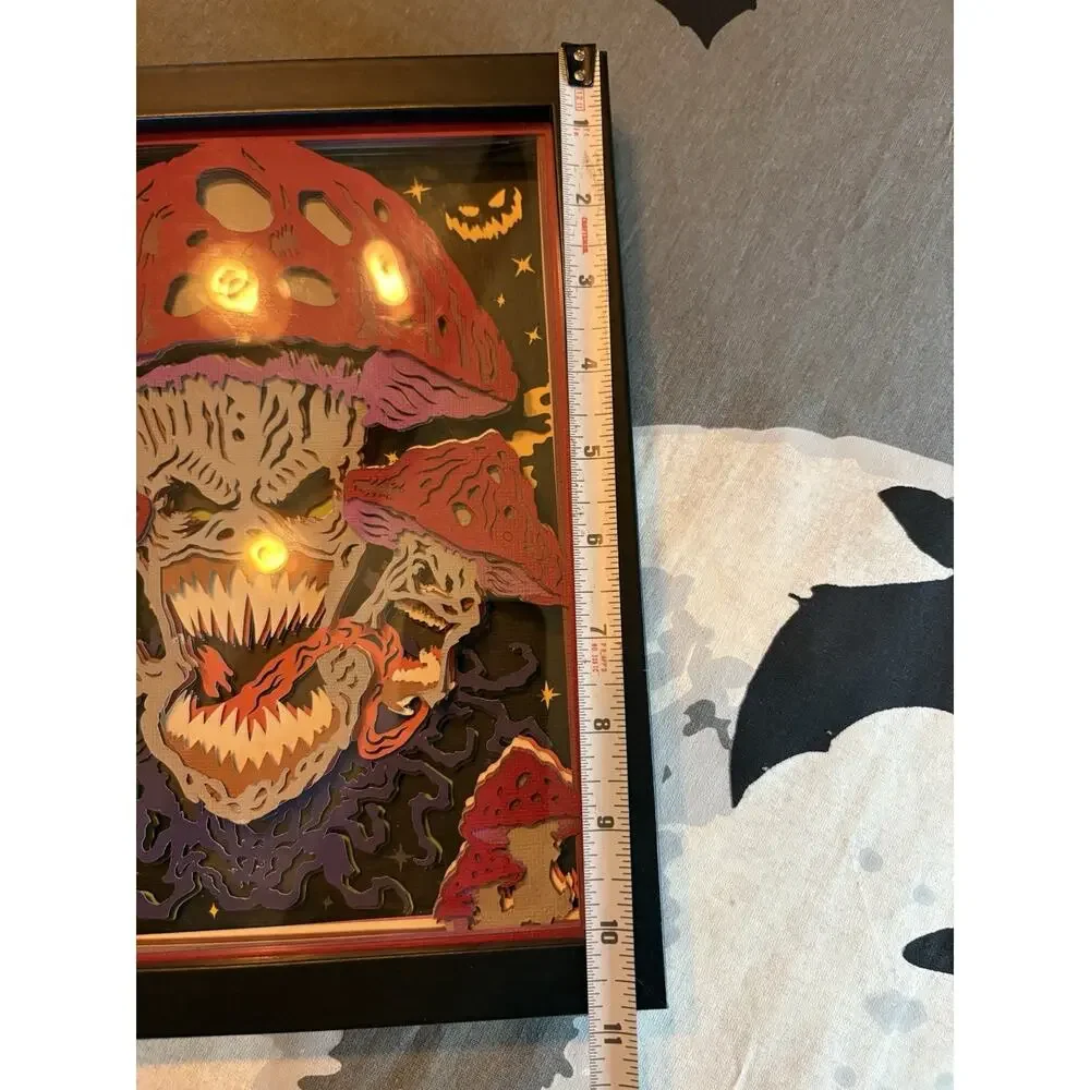 Halloween Creepy Mushroom Handmade Paper 3D Picture